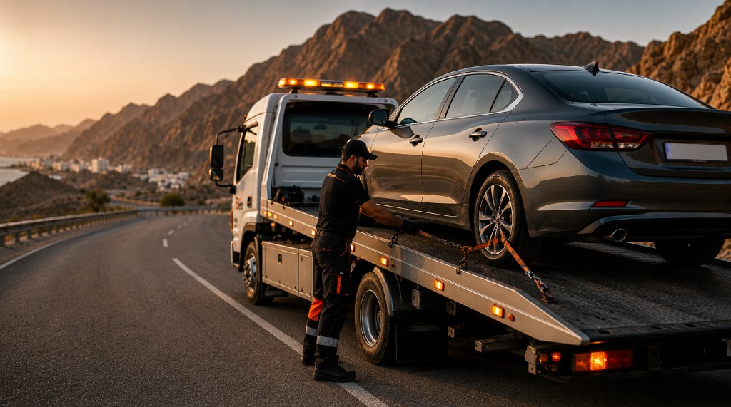 Professional towing and roadside assistance near Muscat